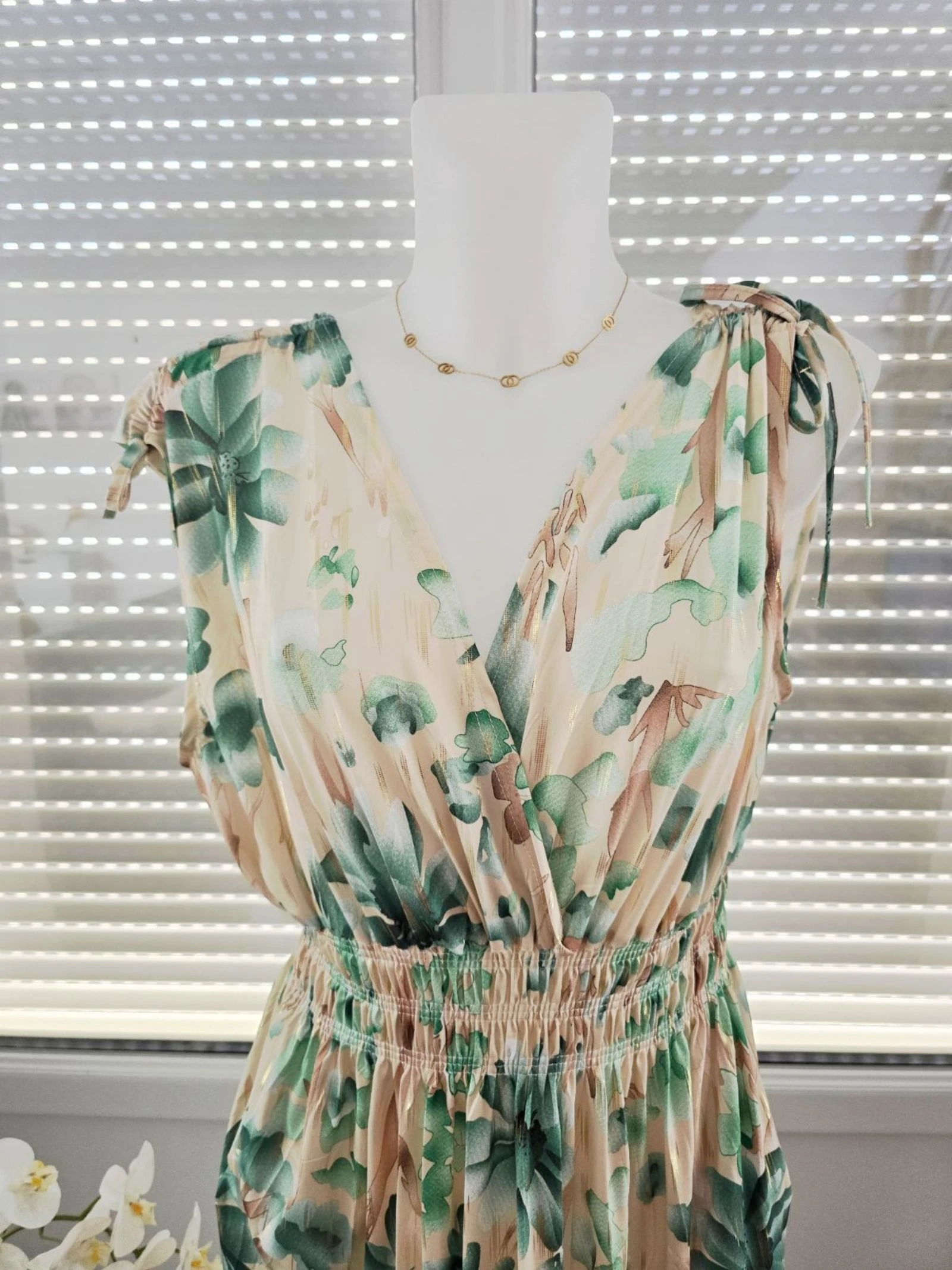Robe magique jaune menthe dorée  – photo 2